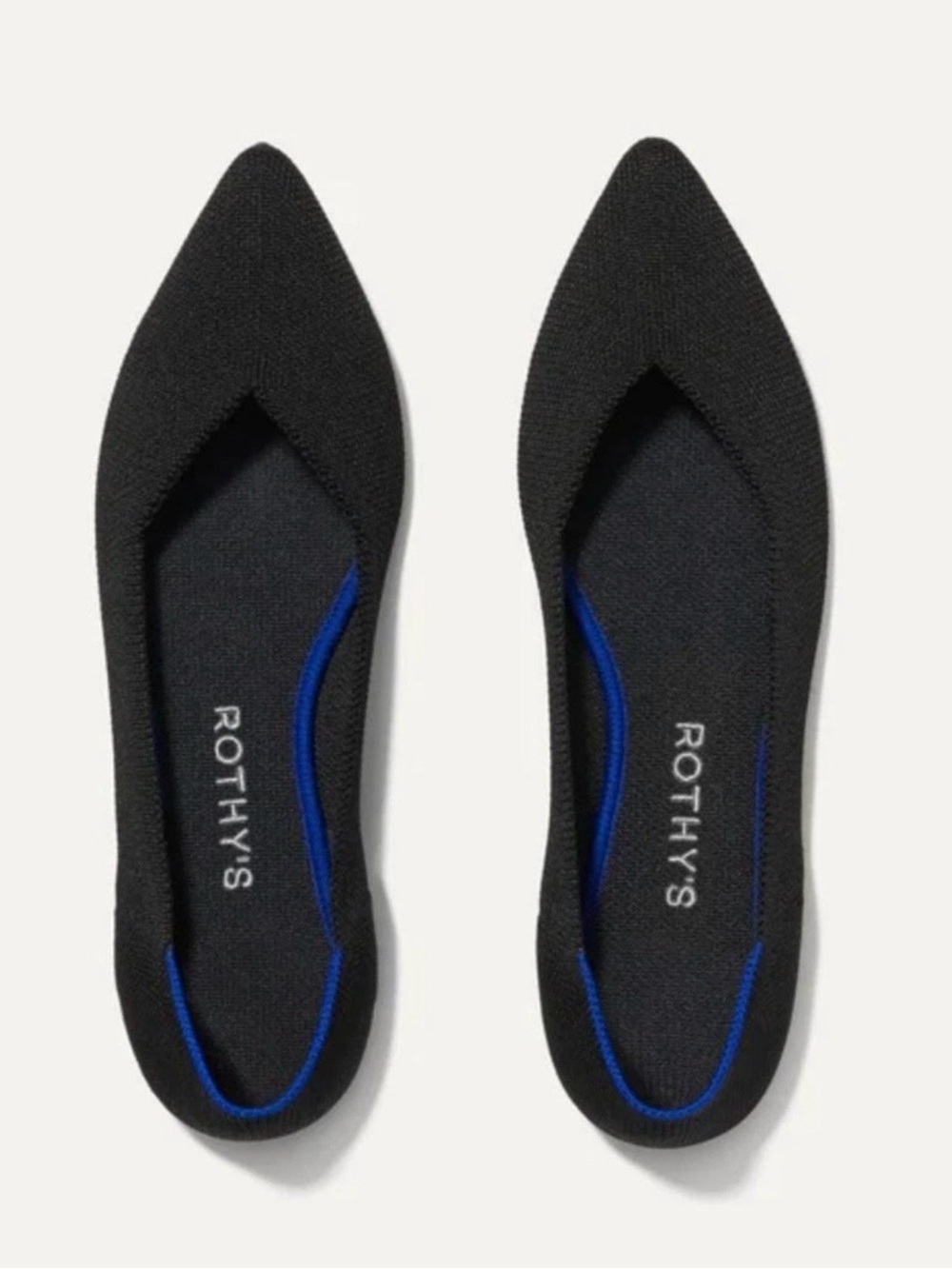 Rothy’s the point black knit ballet flat